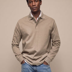 Cassell - Long-Sleeve Cotton Polo Smart Casual Wear — view 7 of 10