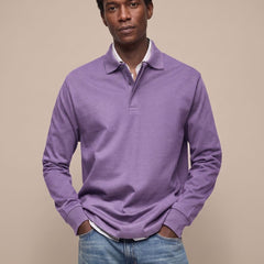 Cassell - Long-Sleeve Cotton Polo Smart Casual Wear — view 8 of 10