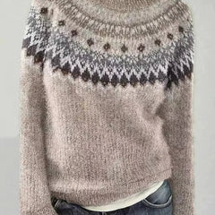Norvelle - Fair Isle Crew Neck Pullover Casual Layering — view 2 of 10