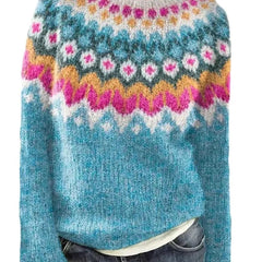 Norvelle - Fair Isle Crew Neck Pullover Casual Layering — view 5 of 10