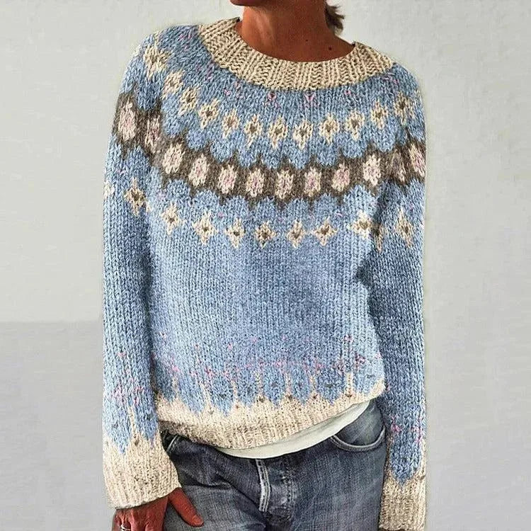 Norvelle - Fair Isle Crew Neck Pullover Casual Layering — view 6 of 10