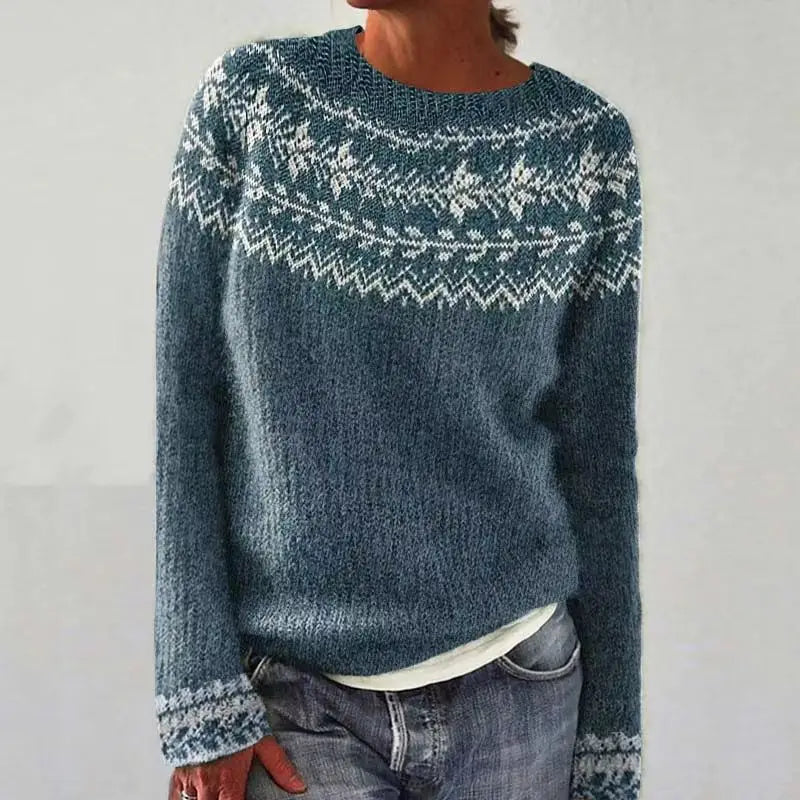 Norvelle - Fair Isle Crew Neck Pullover Casual Layering — view 8 of 10