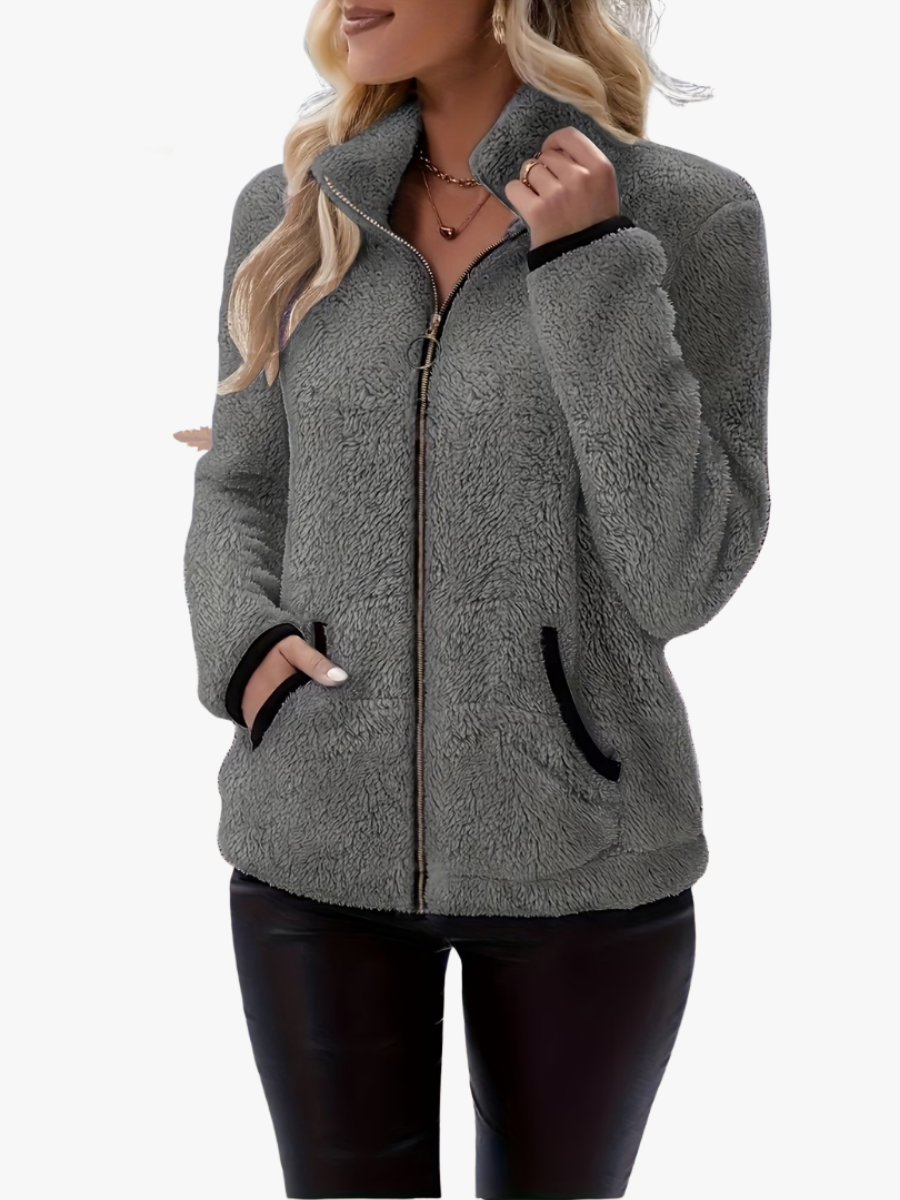 Pellara - Sherpa Fleece Jacket Cool Weather Layering