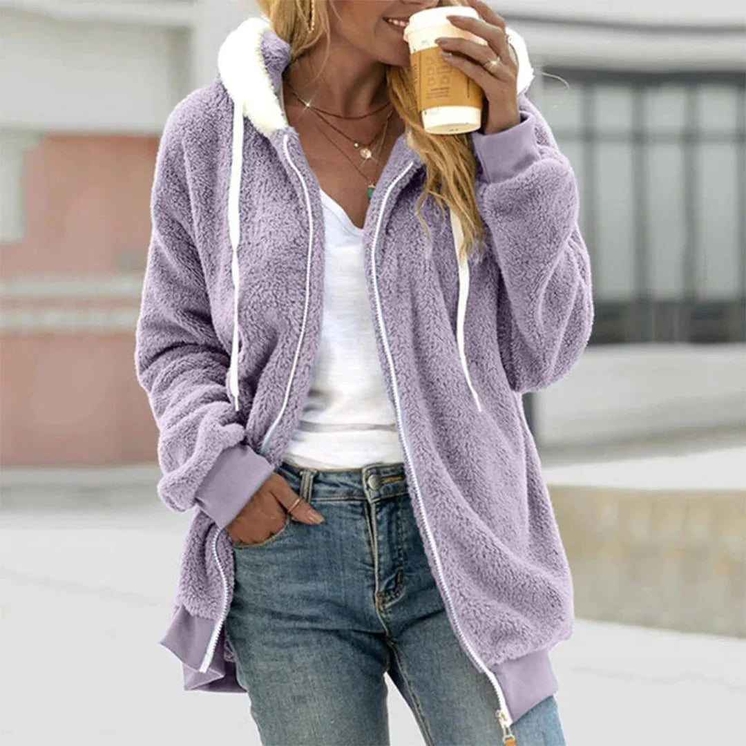 Plushera - Plush Hooded Jacket Cool Weather Layering — view 2 of 8