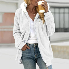 Plushera - Plush Hooded Jacket Cool Weather Layering — view 4 of 8