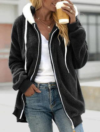 Plushera - Plush Hooded Jacket Cool Weather Layering — view 5 of 8