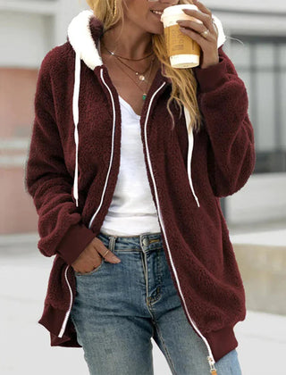 Plushera - Plush Hooded Jacket Cool Weather Layering — view 8 of 8
