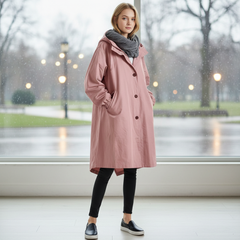 Rainora - Hooded Longline Rain Jacket Outdoor Wear