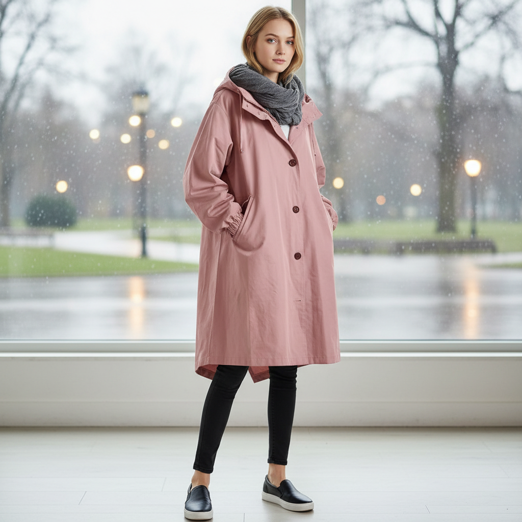 Rainora - Hooded Longline Rain Jacket Outdoor Wear