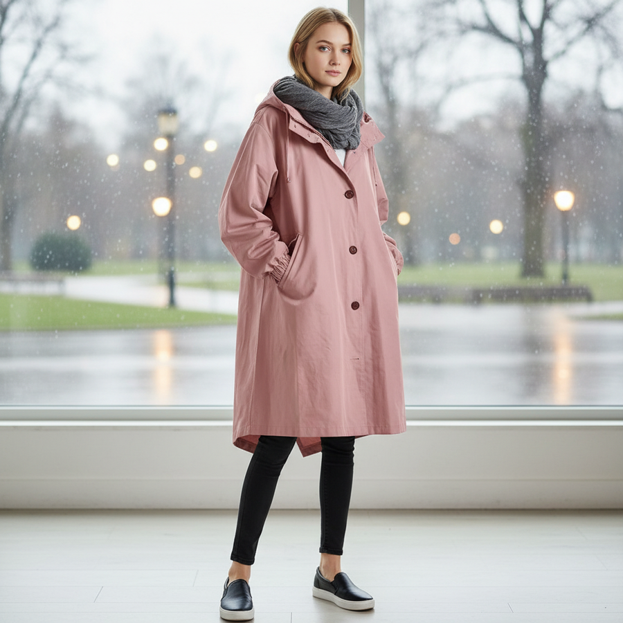 Rainora - Hooded Longline Rain Jacket Outdoor Wear