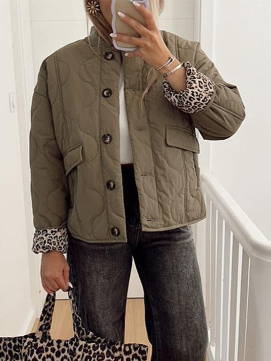 Ravello - Bomber Jacket With Leopard Lining — view 2 of 7