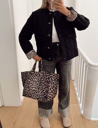 Ravello - Bomber Jacket With Leopard Lining — view 4 of 7