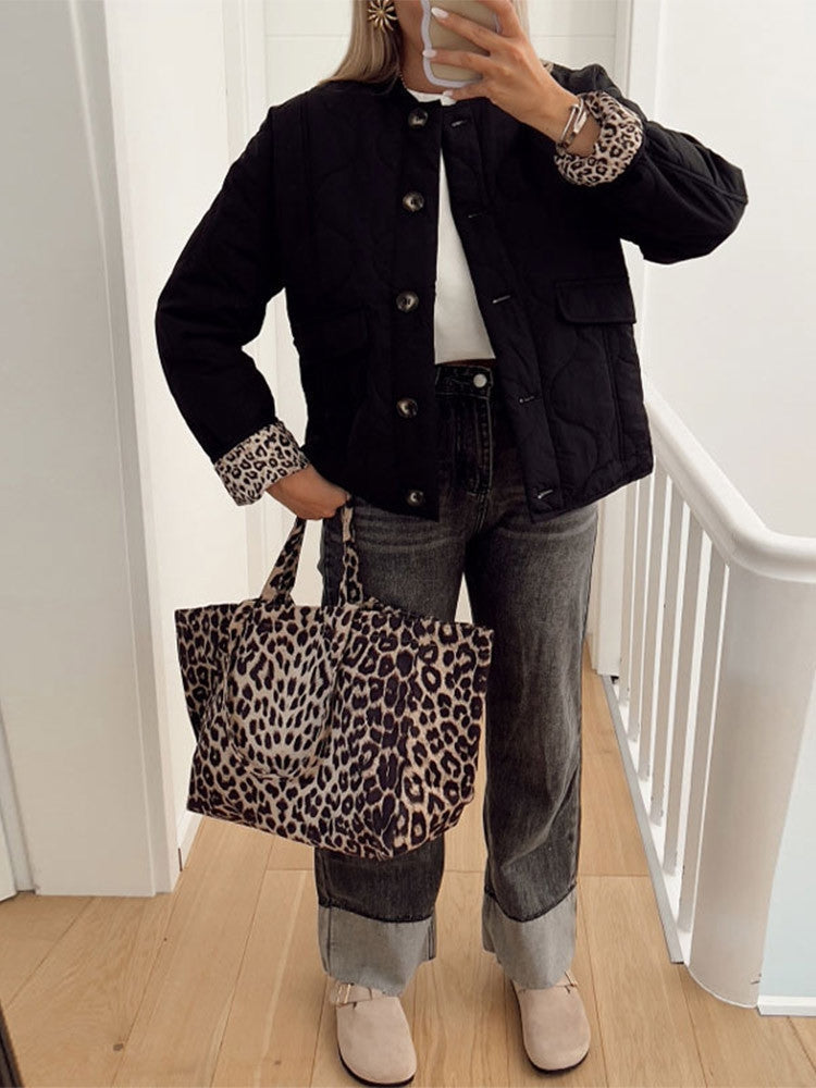 Ravello - Bomber Jacket With Leopard Lining — view 4 of 7