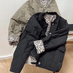 Ravello - Bomber Jacket With Leopard Lining — view 7 of 7