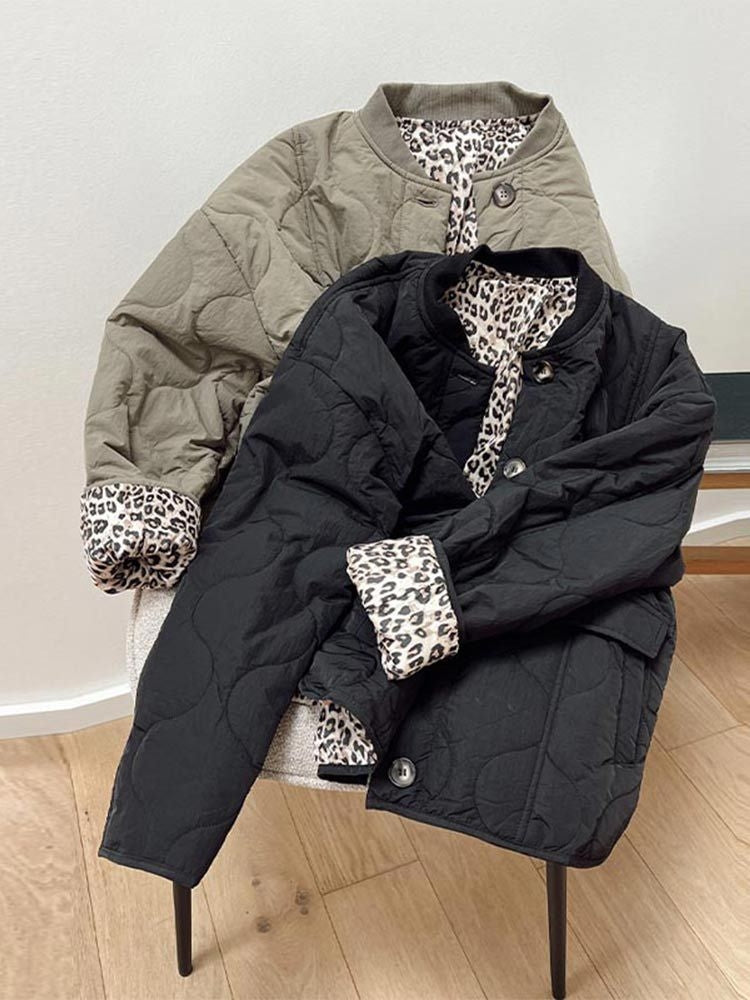 Ravello - Bomber Jacket With Leopard Lining — view 7 of 7