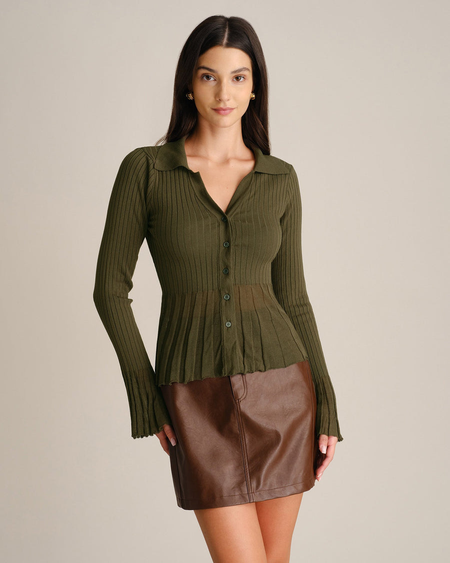 Rowenna - Textured Knit Cardigan Daily Autumn Winter Wear — view 2 of 5