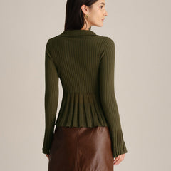 Rowenna - Textured Knit Cardigan Daily Autumn Winter Wear — view 5 of 5
