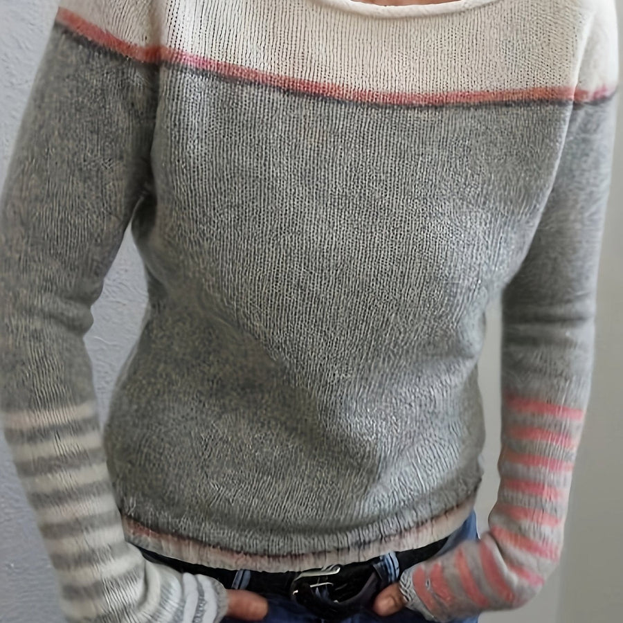 Sabrenne - Relaxed Knit Sweater For Everyday Layering