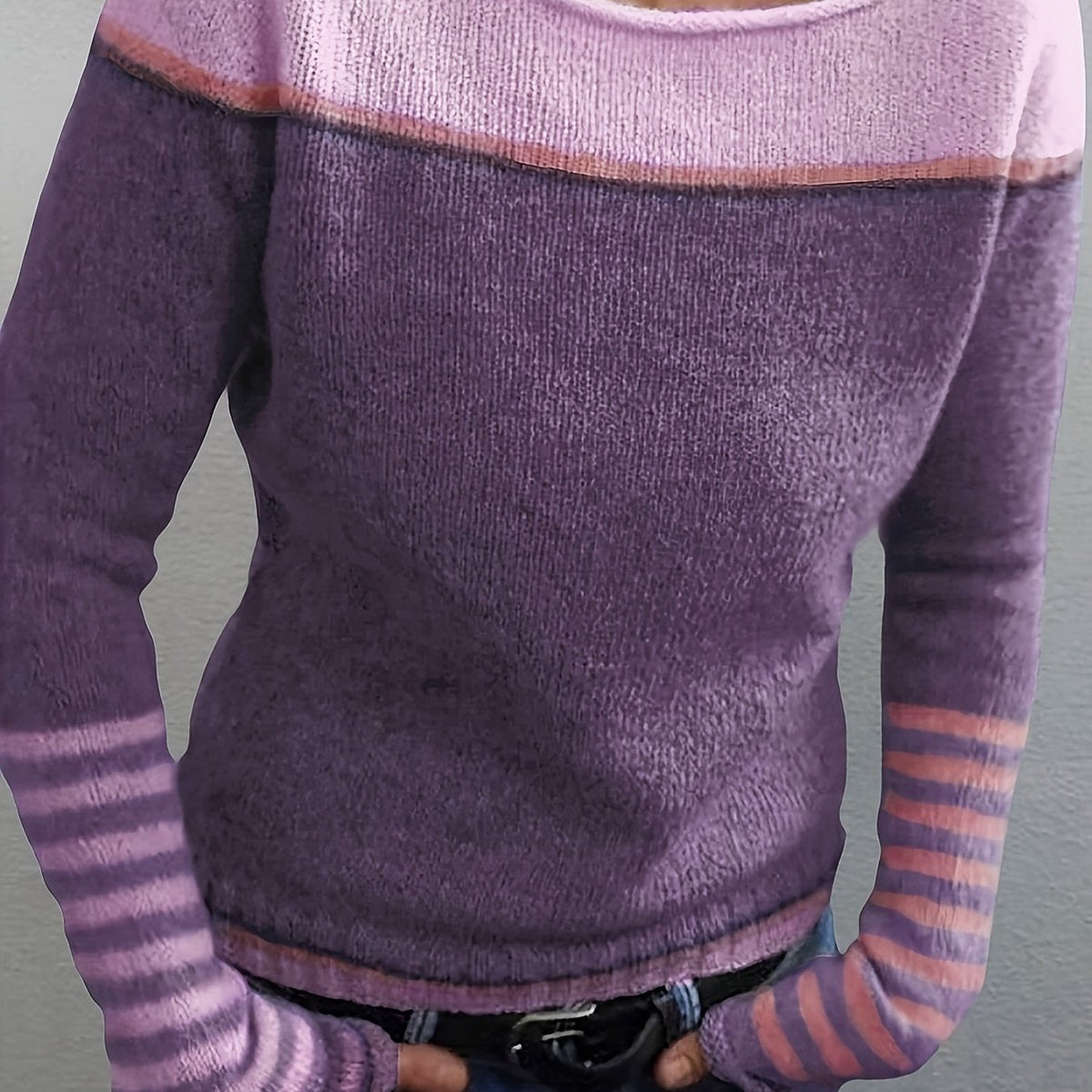 Sabrenne - Relaxed Knit Sweater For Everyday Layering — view 4 of 4