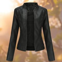 Vantree - Slim Fit Zip Up Biker Jacket