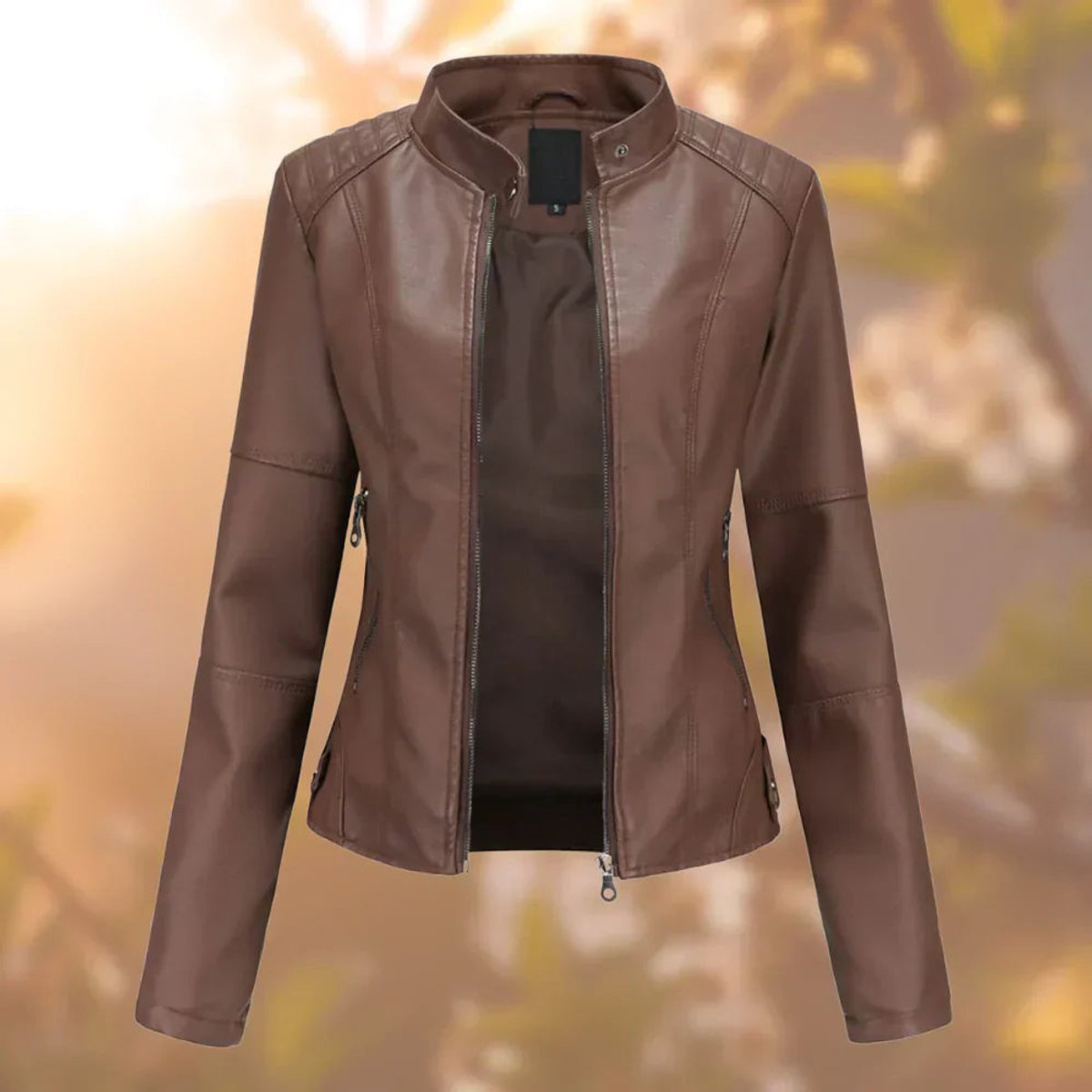 Vantree - Slim Fit Zip Up Biker Jacket — view 2 of 5