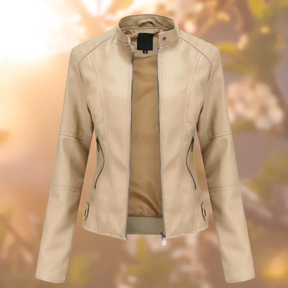 Vantree - Slim Fit Zip Up Biker Jacket — view 4 of 5