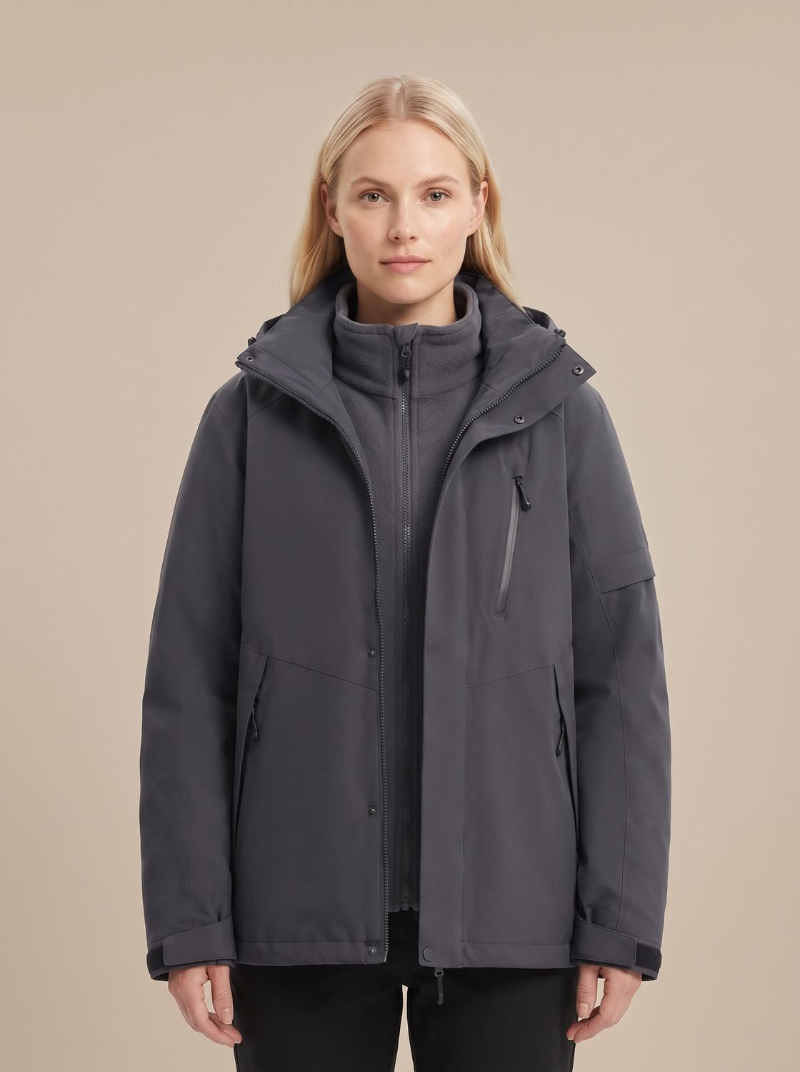 Solstara - Waterproof Hooded Winter Jacket Cold Weather Commuting