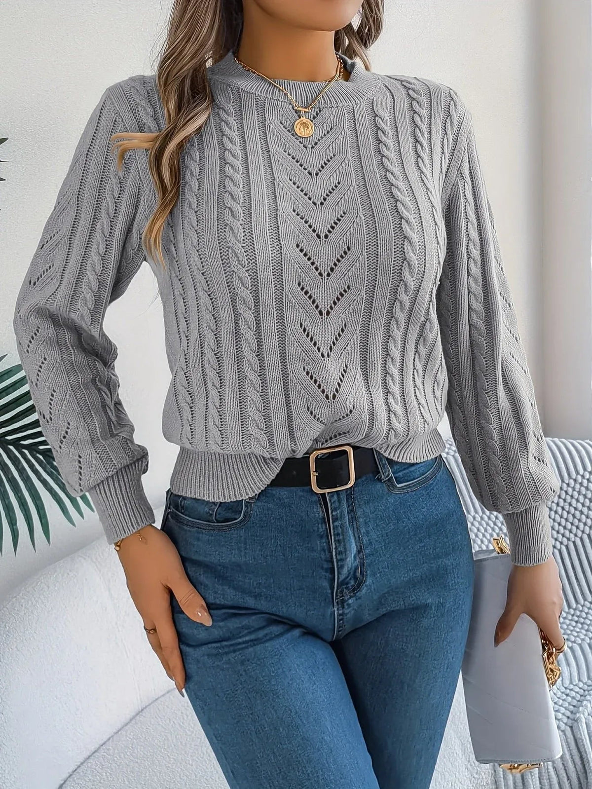Sorrelle - Cable Knit Pullover Sweater Casual Layering — view 10 of 10