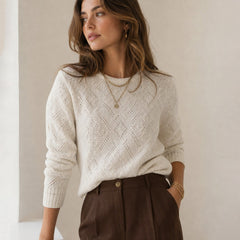 Sorrelle - Ribbed Textured Round Neck Sweater Everyday Layering