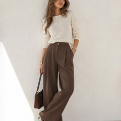 Sorrelle - Ribbed Textured Round Neck Sweater Everyday Layering — view 2 of 5