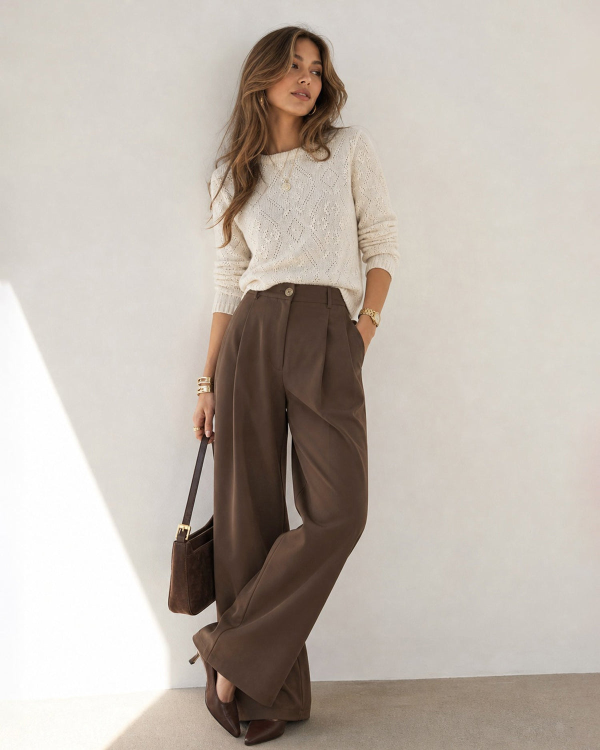 Sorrelle - Ribbed Textured Round Neck Sweater Everyday Layering — view 2 of 5