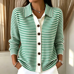 Stripella - Striped Knit Cardigan Everyday Layering
