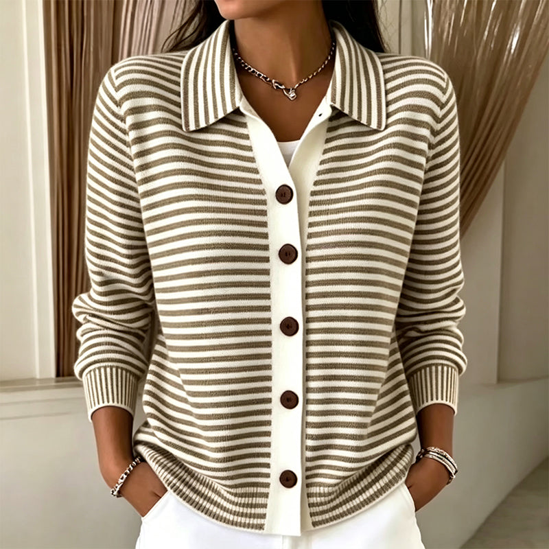 Stripella - Striped Knit Cardigan Everyday Layering — view 3 of 8