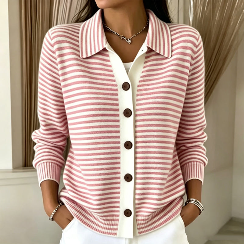 Stripella - Striped Knit Cardigan Everyday Layering — view 4 of 8
