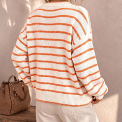 Stripewick - Striped Button Front Cardigan Everyday Layering — view 5 of 10