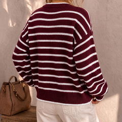 Stripewick - Striped Button Front Cardigan Everyday Layering — view 8 of 10