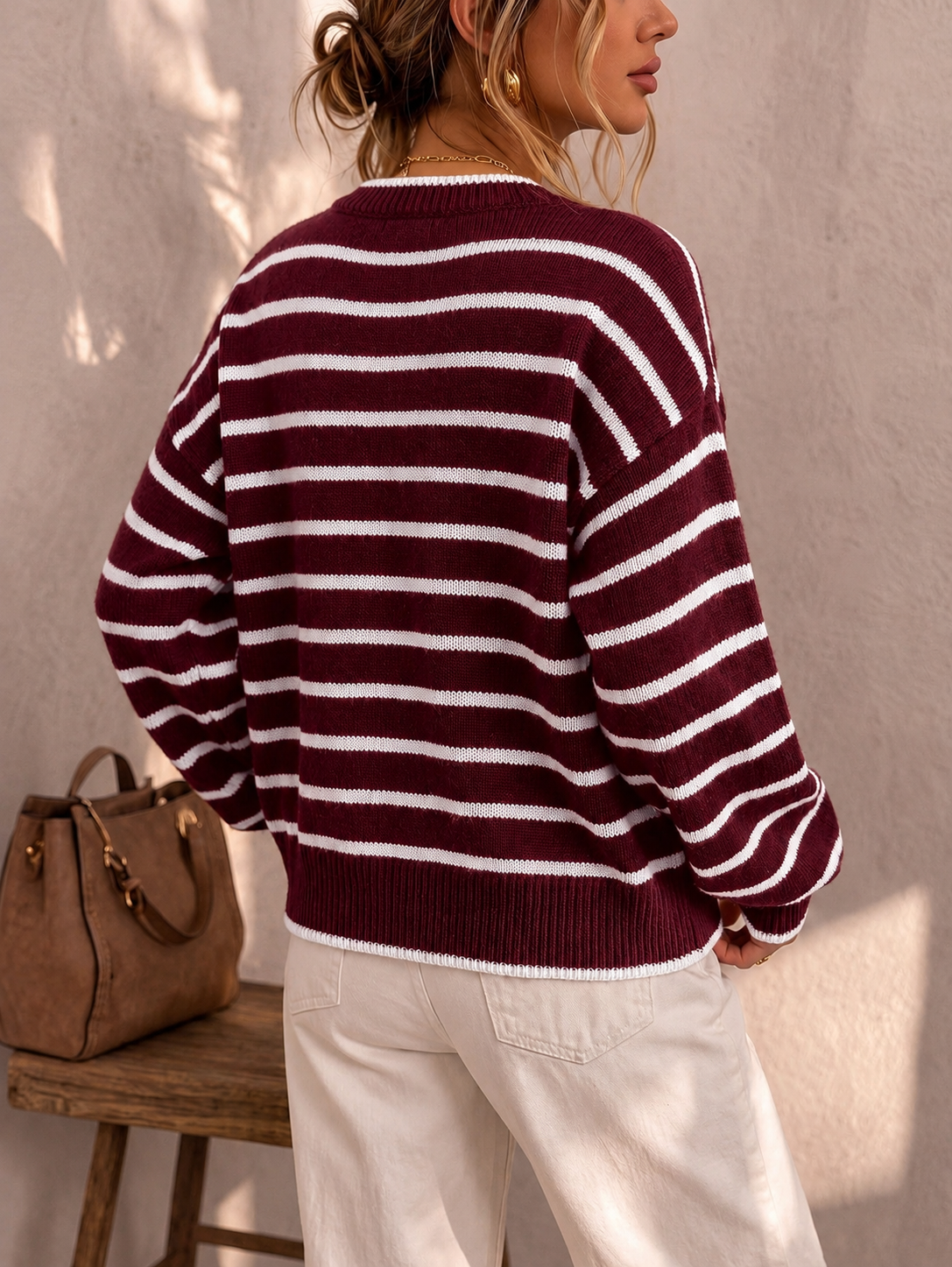 Stripewick - Striped Button Front Cardigan Everyday Layering — view 8 of 10