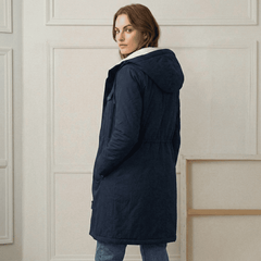 Thalvern - Long-Line Hooded Coat Winter Rainy Commutes — view 3 of 10