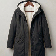 Thalvern - Long-Line Hooded Coat Winter Rainy Commutes — view 6 of 10
