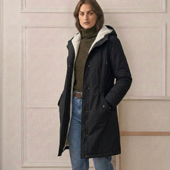 Thalvern - Long-Line Hooded Coat Winter Rainy Commutes — view 7 of 10