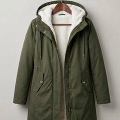 Thalvern - Long-Line Hooded Coat Winter Rainy Commutes — view 8 of 10