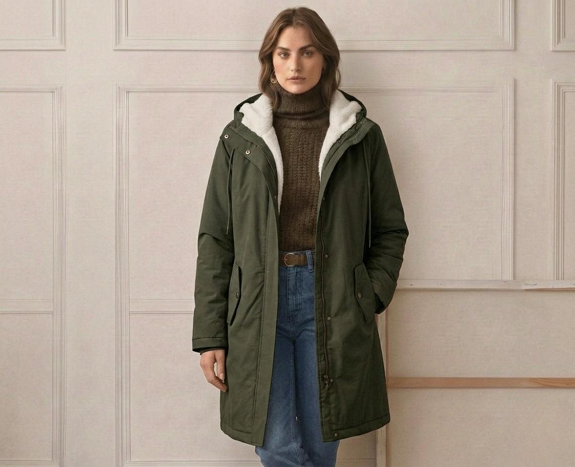 Thalvern - Long-Line Hooded Coat Winter Rainy Commutes — view 9 of 10