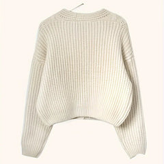 Thessora - Chunky Cable Knit Cardigan Weekend Layering — view 2 of 5
