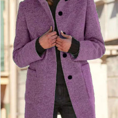 Thessora - Cozy Textured Trench Coat Cool Weather Layering — view 2 of 5