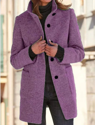 Thessora - Cozy Textured Trench Coat Cool Weather Layering — view 2 of 5