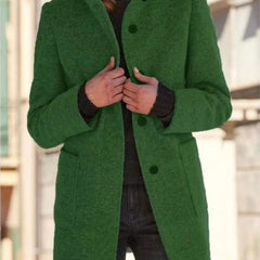 Thessora - Cozy Textured Trench Coat Cool Weather Layering — view 3 of 5