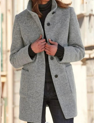 Thessora - Cozy Textured Trench Coat Cool Weather Layering — view 5 of 5
