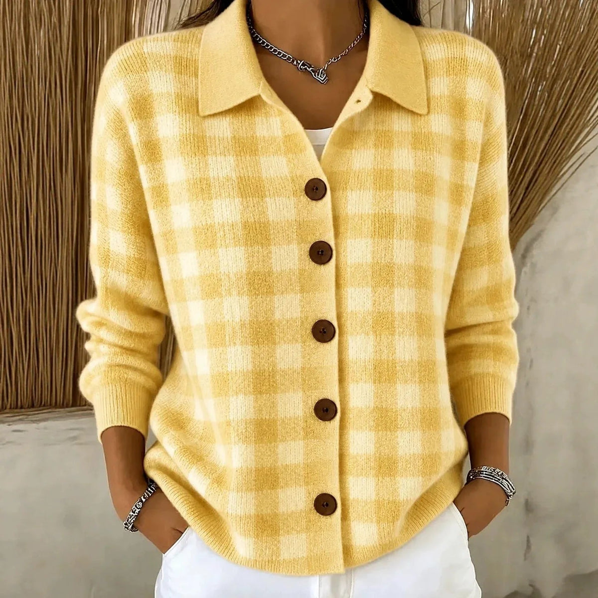 Thornleigh - Plaid Knit Cardigan For Cool Mornings — view 2 of 7