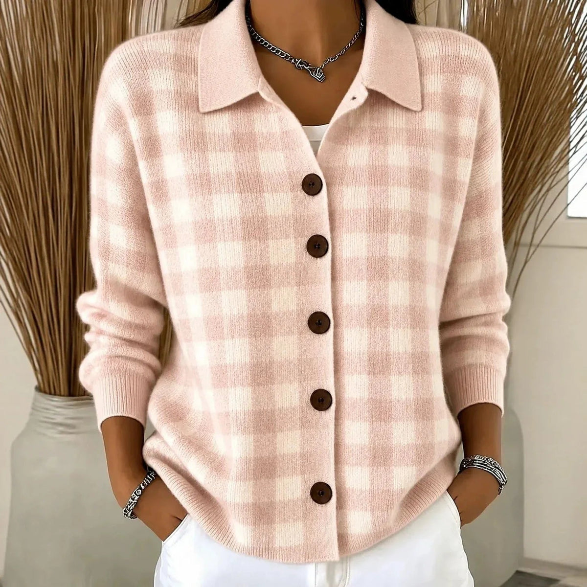 Thornleigh - Plaid Knit Cardigan For Cool Mornings — view 3 of 7