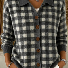 Thornleigh - Plaid Knit Cardigan For Cool Mornings — view 6 of 7